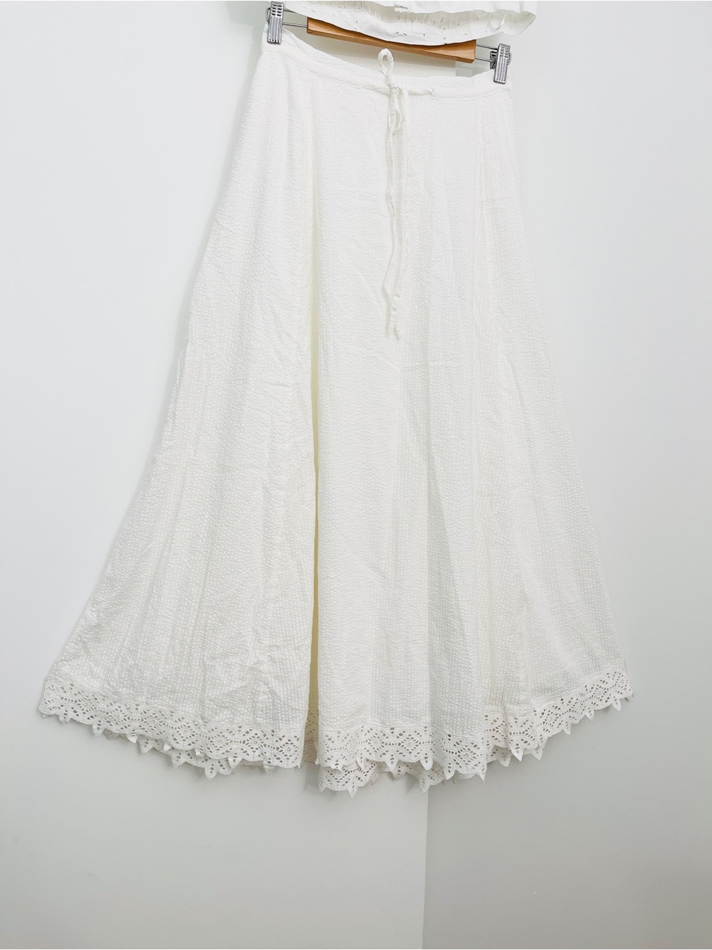 NWT Free People Madelyn Cotton Set: Maxi Skirt Embroidered Eyelet Top Size Small - Picture 3 of 5